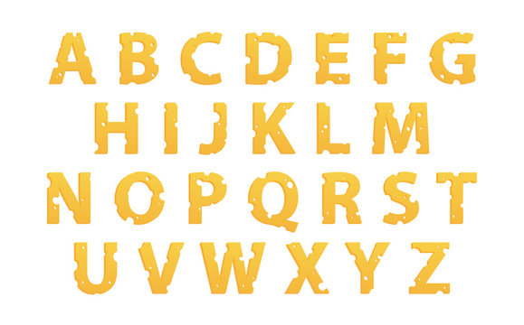 Alphabet Made of Cheese