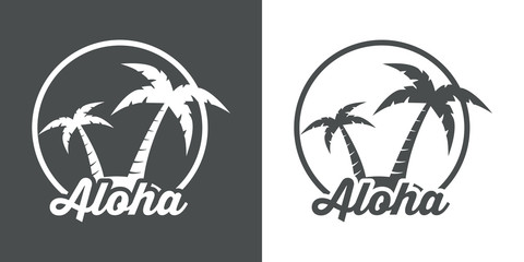 Icono plano Aloha #1 - obrazy, fototapety, plakaty