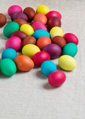 Multi-colored Easter eggs.