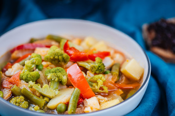 Fresh tasty vegetable soup