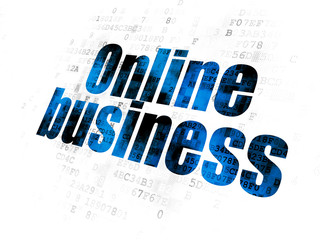Finance concept: Online Business on Digital background