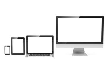 Ultimate web design, laptop, smartphone, tablet, computer, display