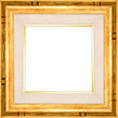 Wooden golden vintage picture frame