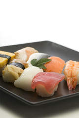 食　寿司　握り寿司　盛り合わせ　白バック
