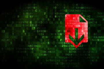 Web development concept: Download on digital background