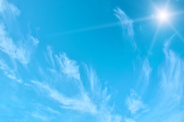 clouds in the blue sky