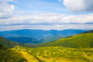 Fototapeta na wymiar Carpathian mountains in Ukraine