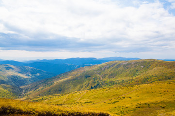 Carpathian mountains in Ukraine