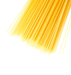 Uncooked Italian spaghetti isolated