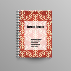Notepad template with abstract background.