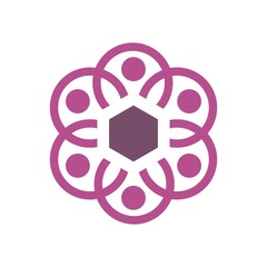 purple flower logo