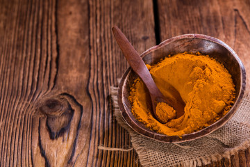 Heap of Turmeric (selective focus)