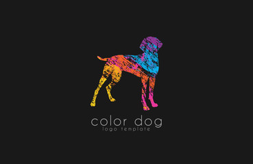 Dog logo design. Animal logo. Colorful logo. Creative logo. Pat logo