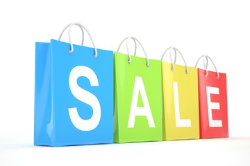 sale written on shopping bag