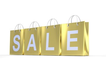 sale written on shopping bag