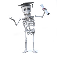 3d Skeleton has graduated with a diploma