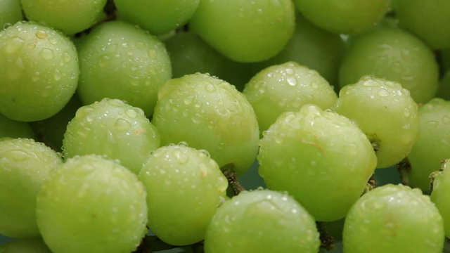Fresh green grapes, fruit background