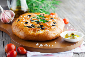 Italian focaccia bread