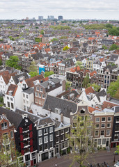 Amsterdam cityscape of houses and buildings