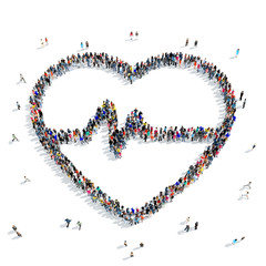  people  heart cardiogram medicine icon