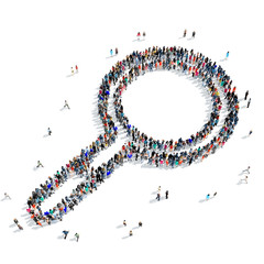 people  magnifying glass icon