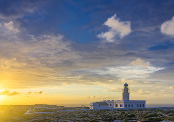 Fototapeta na wymiar lighthouse on the coast of Minorca