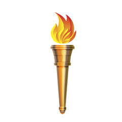 Torch icon - Vector Hot flame, power flaming,