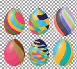 Seamless pattern with easter eggs. Easter theme. Happy easter egg set