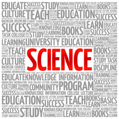 SCIENCE word cloud, education concept background