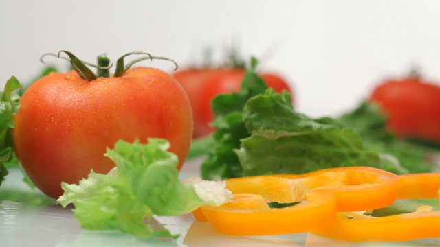 Fresh vegetables & salad ingredients