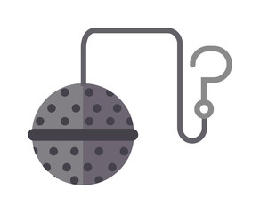 Tea strainer vector illustration. Food tool tea-strainer flat style