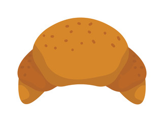 Croissant vector food vector isolated on white background.