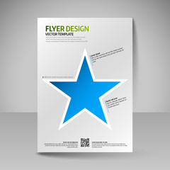 Fototapeta na wymiar Business brochure. Editable A4 poster for design cover of magazi