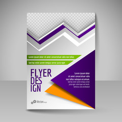 Editable A4 poster for design, presentation, magazine cover. Bus