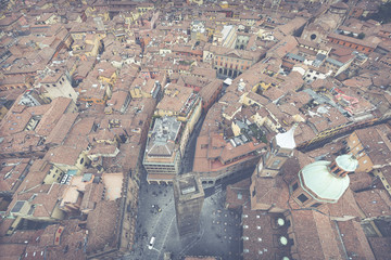 Fototapeta premium BOLOGNA, ITALY - 05 MARCH, 2016: General view of the downtown st