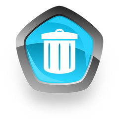 pentagon blue vector web icon