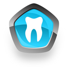 pentagon blue vector web icon