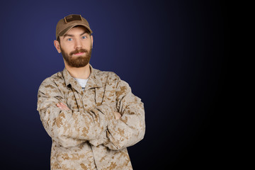 Smiling Military Man