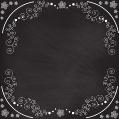 Abstract vector frame with chalk effect. Vector, eps 10