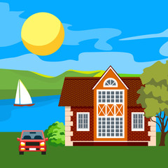 Naklejka premium Private residential architecture.