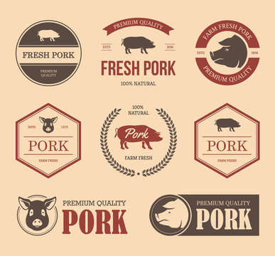 Colorful Pork Labels