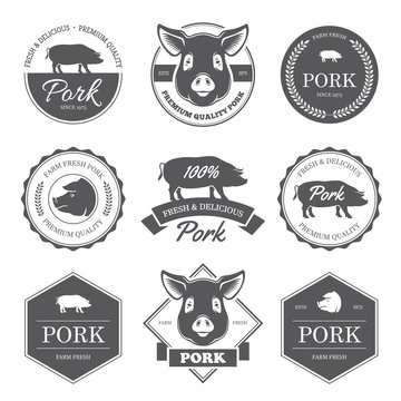 Black pork labels