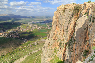 Views of Mount Arbel and rocks