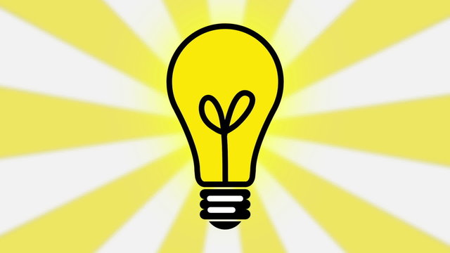 Lightbulb Creative Idea - Animation on Vintage Colors