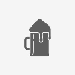 Flat beer icon 
