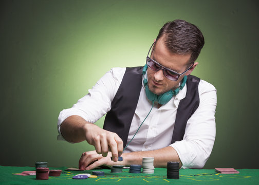 Player at the poker table