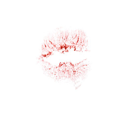 Print of red lips.