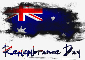 Remembrance Day with Australia flag