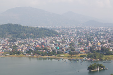 Pokhara Lakeside and Fewa Tal view
