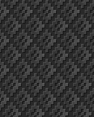 Seamless 3D elegant dark paper art pattern 363 Mosaic Check Cross
